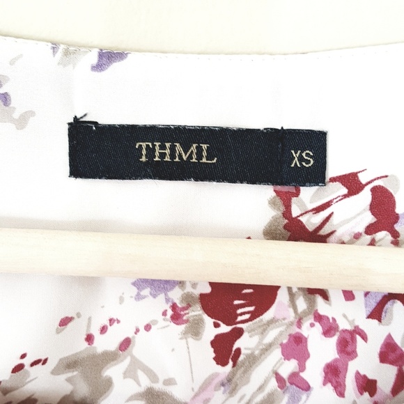 THML // Creamy Satin & Pink Floral Mini Dress - Picture 8 of 8